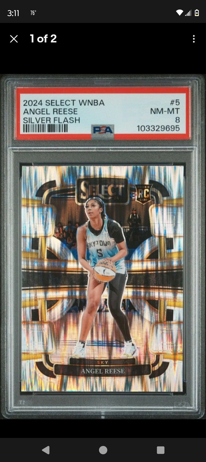 2024 Select WMBA Angle Reese Silver Flash #5 PSA8 NM/MT 8