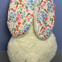 Easter Bunny Pillow ~ White with Long Floral Ears 2025 ~ NEW