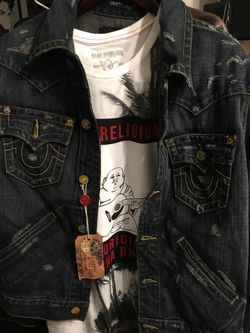 BRAND NEW TRUE RELIGION JOHNNY VINTAGE DENIM JACKET