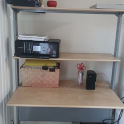 Desk with Shelves