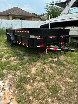 utility trailer, black, 16 foot by 7 foot wide, double axle
