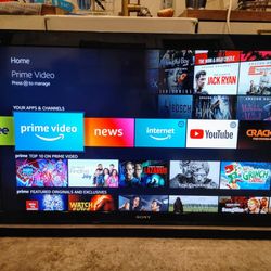 Sony 52" 1080p “Smart” HDTV W/ Fire TV Box + Wall Mount or Stand (MSRP: $349)
