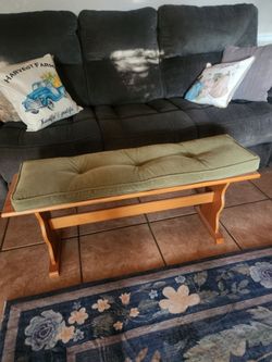43 x 12 x 17" tall, hallway/table bench, with 2 cushions