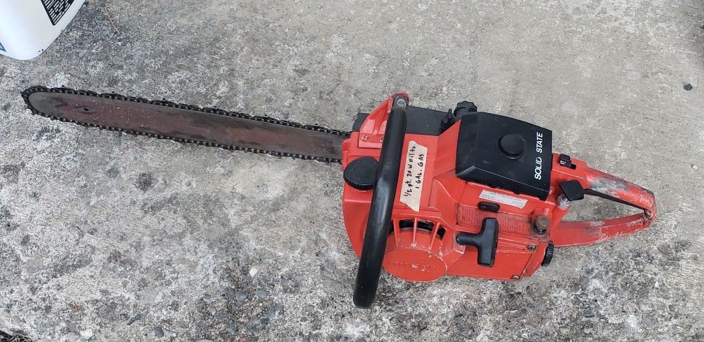 Craftsman Vintage Gas Powered Chainsaw Saw With Bar And Chain Yard Tool Equipment Runs Great!