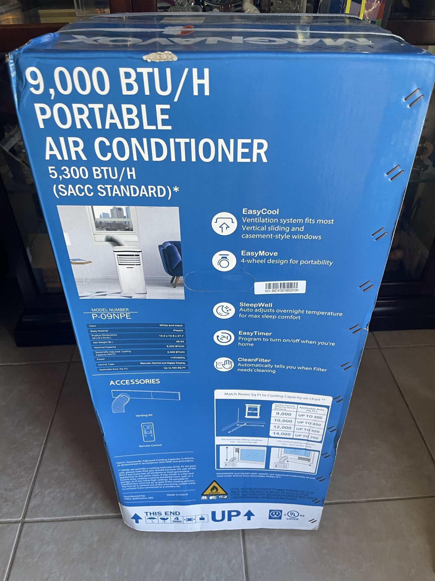 Magnavox 9,000 BTU/H Portable Air Conditioner for Sale in Port St