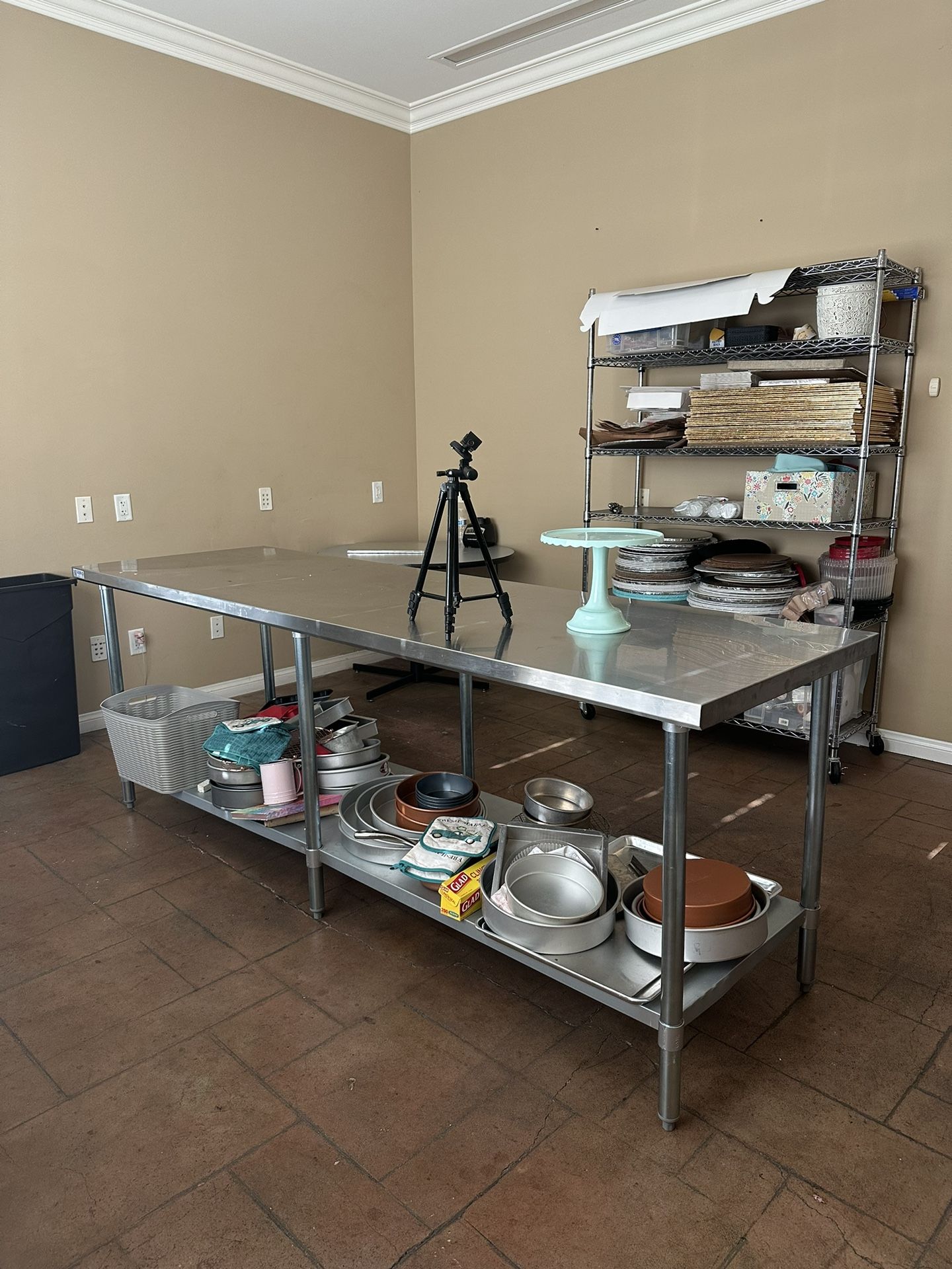 Stainless Steel Work Table And Shelves 