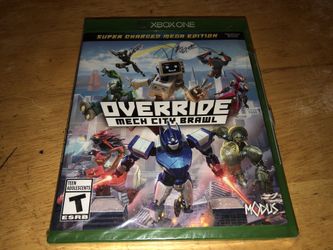 Brand New Never Been Opened Xbox One Game Super Charged Mega Edition Over Ride Mech 🏙️ Brawl