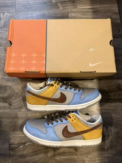 Nike Dunk Low Premium Medium Gray Bison University Blue 307696-021 Size 10.5 Men