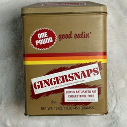 Vintage Archway Gingersnaps Cookie Tin 1970s Limited Edition