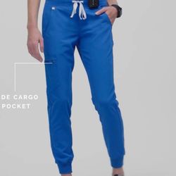 Royal Blue Scrub Pants Small Size