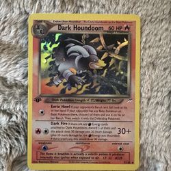 1st Edition Dark Houndoom Pokemon Card