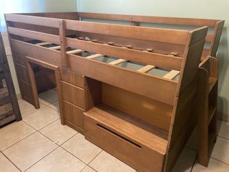 Farmhouse Twin Loft Bed with 1 Drawer