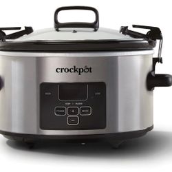 Crockpot programmable 4-Quart slow cooker stainless steel   4pcs new 
