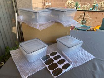 New 50 pcs Food Storage Container Set w/ Labels & Marker Great for College Dorms