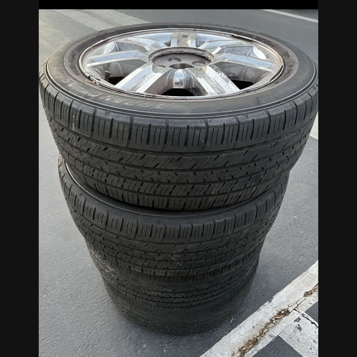 2 llantas 245/40R18 CONTINENTAL PROCONTACT GX SSR 4 — 225/55r18 5x114.3 5x4.5 Stock Mercury Sable Rav4 Cr-v Camry Corolla Civic Accord Altima Sentra Camry Rims Wheels Good 80% Treads Tires!