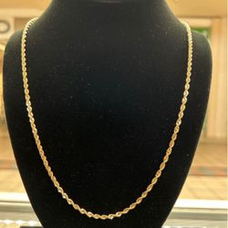 10 K Real Gold Rope Chain 2.5mm