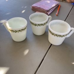 Pyrex 3 Pc Coffee Cups Spring Blossom