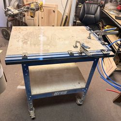Kreg KSS2000 Work Table with Integrated Clamps and Locking Wheels