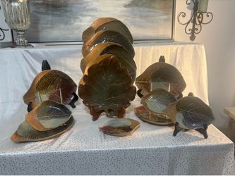 Beautiful Leaf Pattern Ceramic Tableware