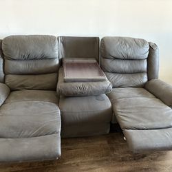 2 Grey Couch Set 