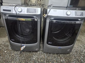 Maytag Commercial Washer And Dryer Set Electric Extra Large Capacity 30-day Warranty 