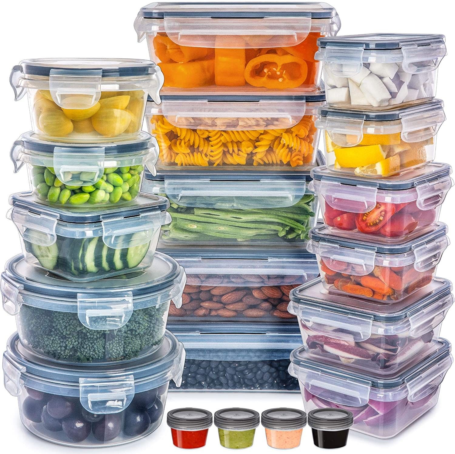 Plastic Containers with Lids Storage (20 Pack)