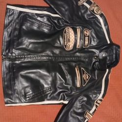 Leather Jacket - Men's Large 
