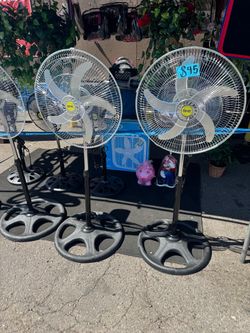 Pedestal Standing Fan with Round Base New