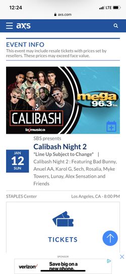 2 tickets to CaliBash