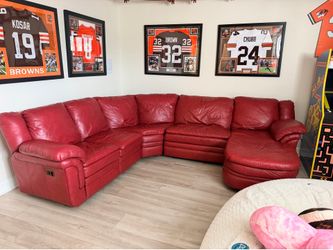 Red sectional sofa