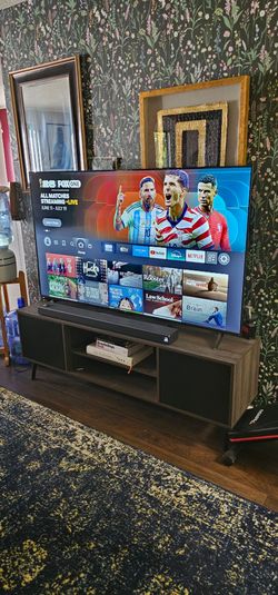 TV, Sound Bar, Stand
