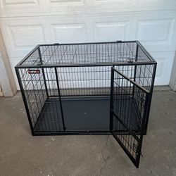 Heavy-Duty Dog Crate, Metal Dog Kennel and Cage with Removable Tray, XXL for Large Dogs, 48 x 29.3 x 31.7 Inches, Black