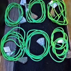 Outdoor 15FT Extension Cords 3 Outlet 1875 Watts