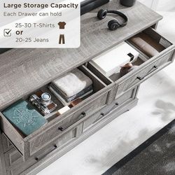 52in Farmhouse 8 Drawers Double Dresser Gray New in box, SUV or truck will  fit, need to assemble it, LM054, -528DGR, for Sale in Ontario, CA - OfferUp