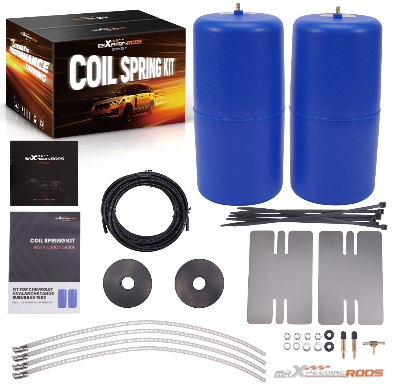 Rear Air Suspension Helper Spring Kit For GMC Yukon Chevrolet Tahoe Escalade