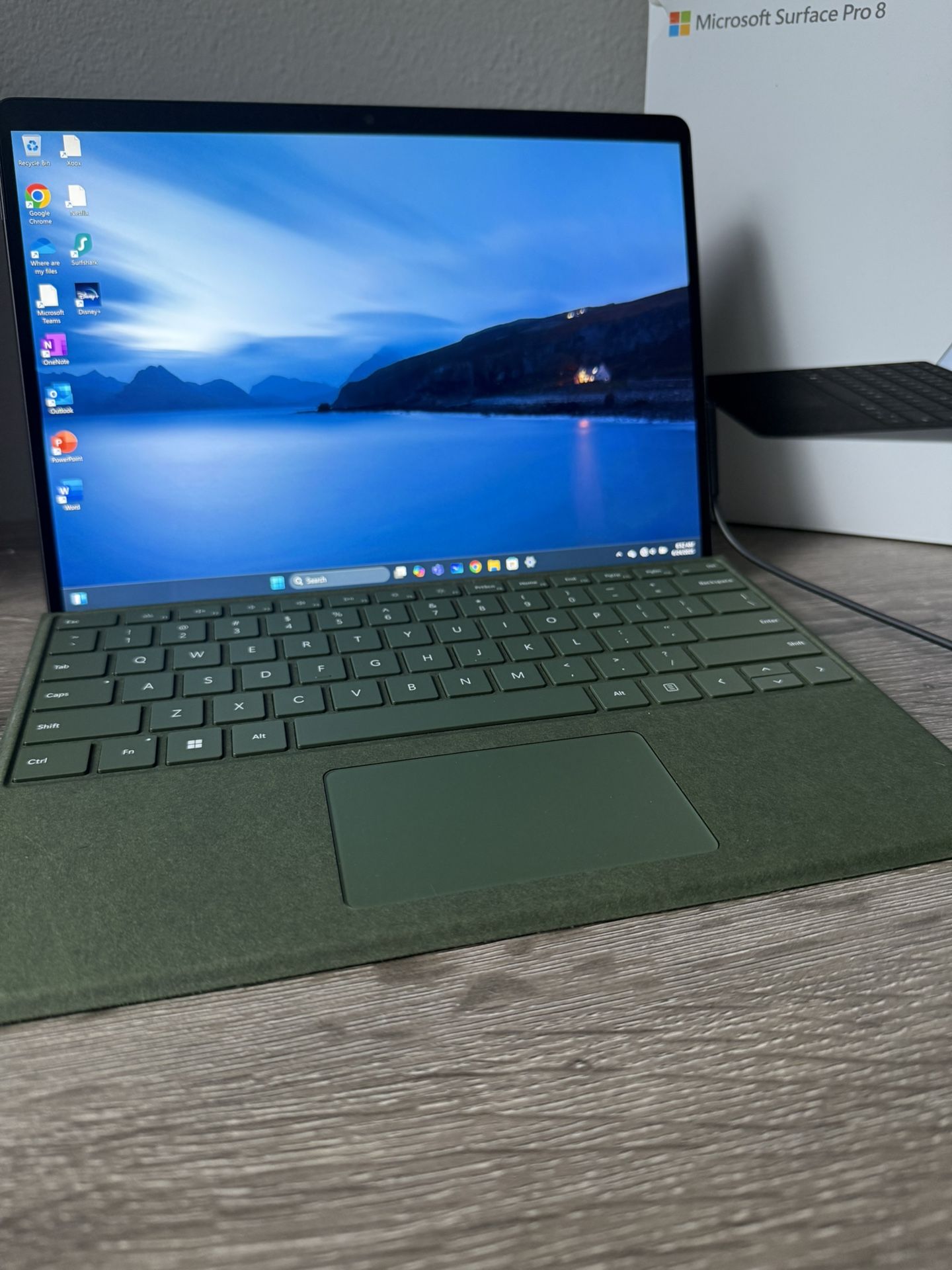 Microsoft Surface Pro 8 w/ Green Signature Keyboard and Slim Pen (Included)