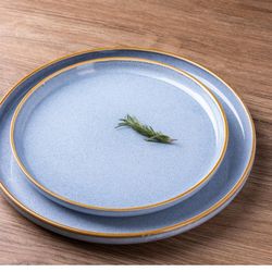 Ocen Blue Plates and Bowls  ( Brand New, Never Used ) For $25