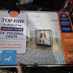 24 Inch Dog Crate With Double DoorNEW