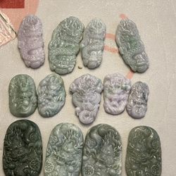 Burmese jade dragon pendant