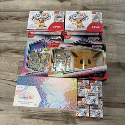 Pokémon Prismatic Evolution, Costco Bundle Pack, Prismatic Binder, Accessory Pouch,SPC, Booster Bundle 