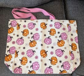 Fall Halloween Pumpkin Canvas Tote Bag