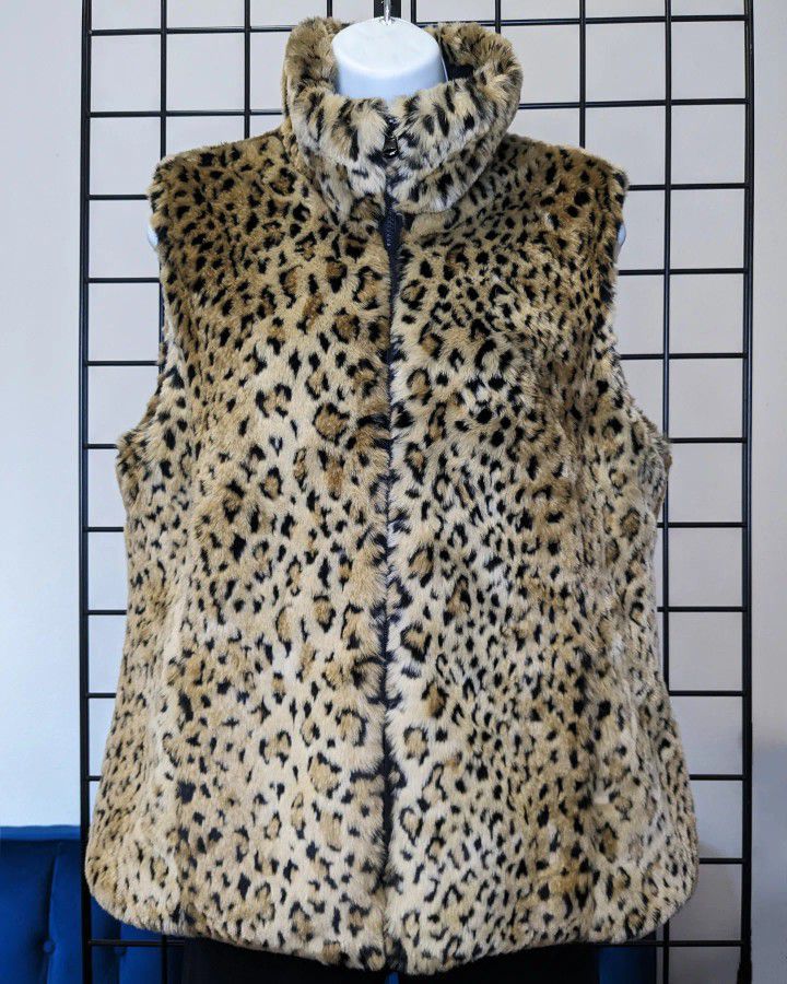 Cheetah Fur Vest     M