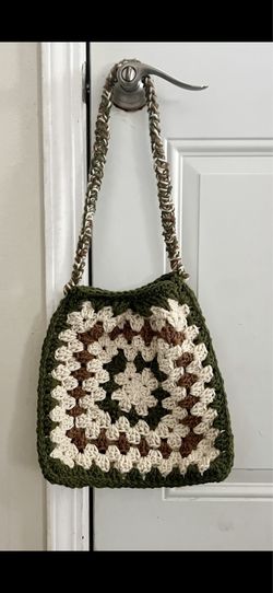 Homemade crocheted bag
