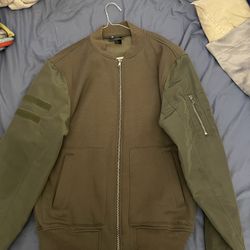 Green Bomber Jacket Size Medium