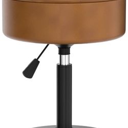 *** LUE BONA 360°Swivel Vanity Stool / Color WHISKEY BROWN
