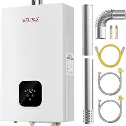 Natural Gas Tankless Water Heater,4.21GPM 16L Indoor,Instant Hot Gas water heater,Constant Natural Water Heater with Fahrenheit Digital Display,Multi-