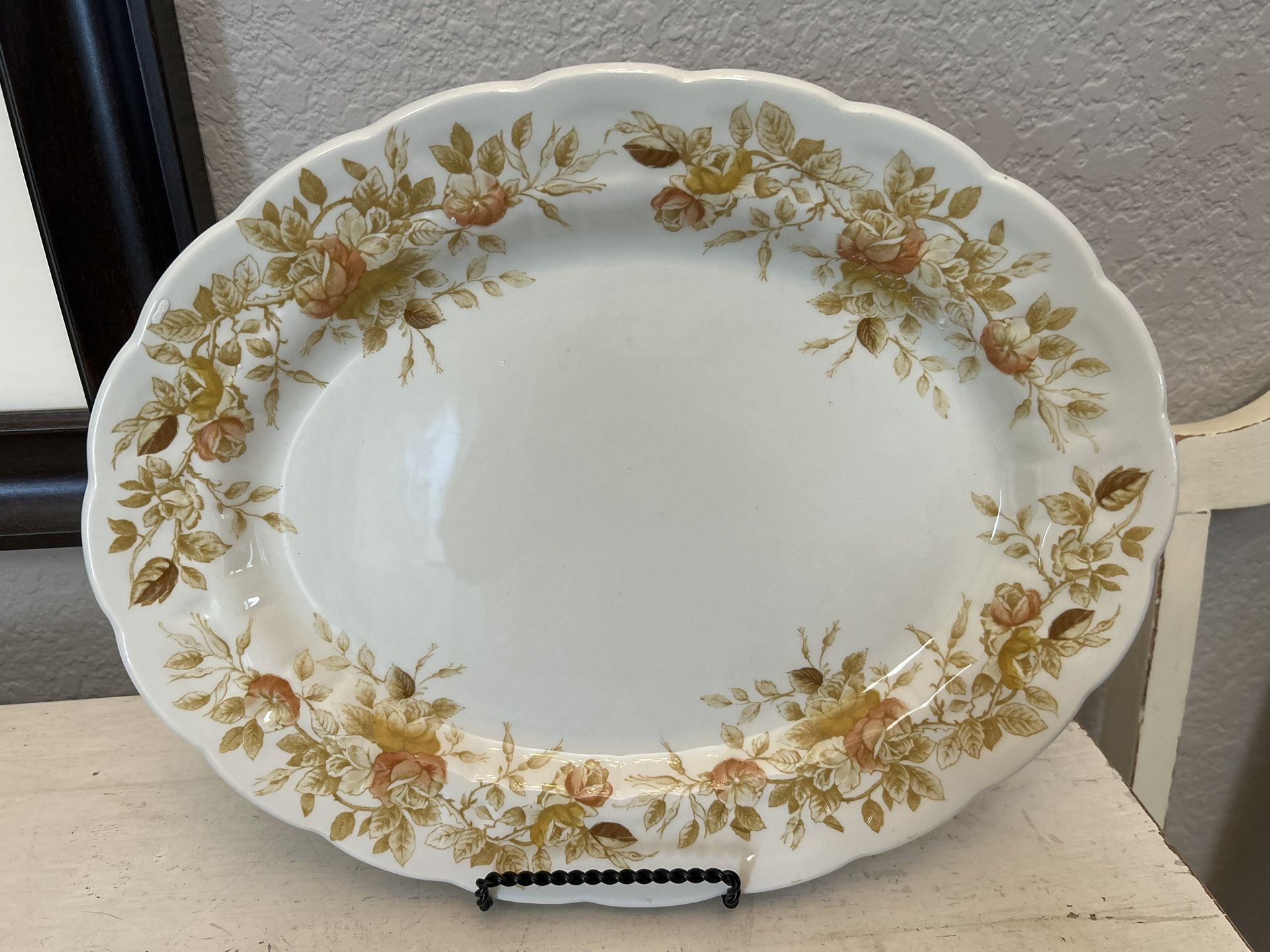 Vintage English Ceramic Platter By Ridgeway