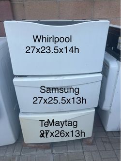 3 different washer or dryer pedestals, $50 each