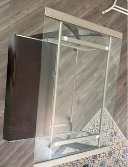 Glass and Metal Display Case Cabinet