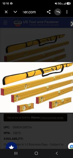 Stabila
Stabila Complete 5-Level Set & Case - Type 80 AS-2 (29872